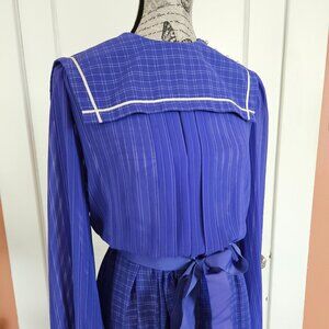 Vintage 80's Donna Morgan Bibb Collar Dress S-6
